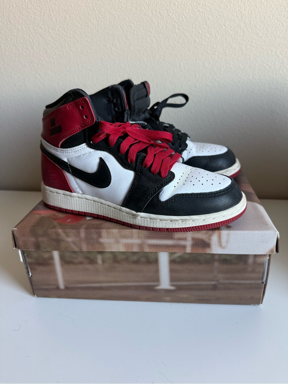 Nike Air Jordan 1 Mid Sneakers - White Black Red